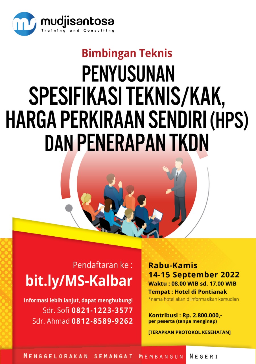 Penyusunan Spesifikasi Teknis/KAK, HPS Dan Penerapan TKDN ...